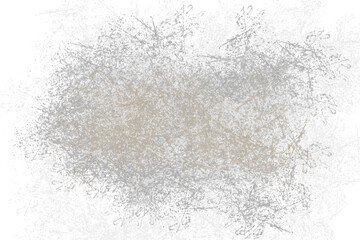 Close up of white rice grains isolated on transparent background