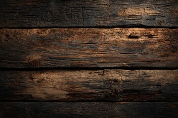 Fototapeta premium Textured, aged wood grain. Horizontal wooden planks with intricate patterns, varying tones, and rich detail