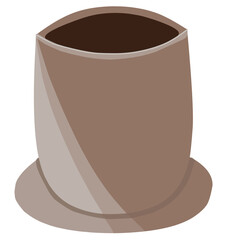 A mug of coffee or chocolate, perfect for cafe's element design or celebrating coffee day 