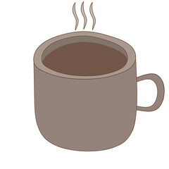 A cup of coffee or chocolate vector illustration, perfect for complete cafe theme design or celebrate coffee day