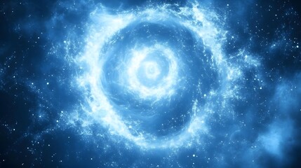 Obraz premium Stunning Blue Spiral Nebula Cosmic Background Image