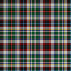 Blue, Black, Red, White, Yellow, Green Tartan Weave Pattern - Tile