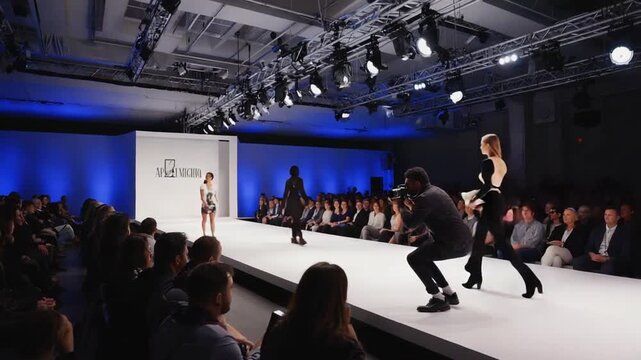 Photographer on a fashion catwalk.