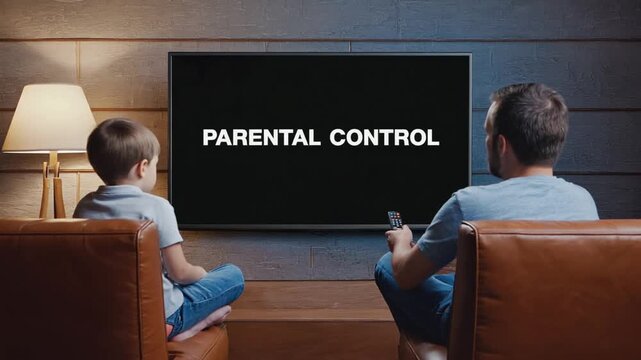 TV with parental controls for children. Parental control.