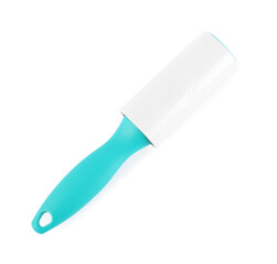 One lint roller isolated on white, top view