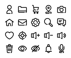 Fototapeta premium User Interface Black Outline Icon
