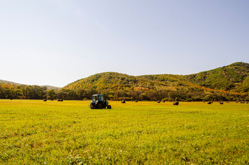 tractor in field