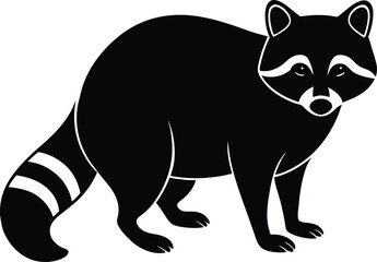 Black and white vector illustration of a wild wolf silhouette or canine symbol