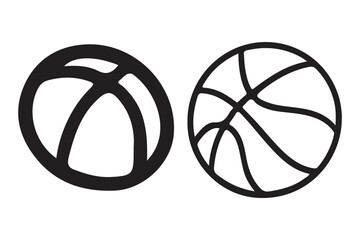 Basketball ball icons set. Basketball ball clipart bundle. Vector illustration