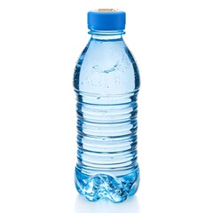 Refreshing Blue Plastic Water Bottle with Condensation