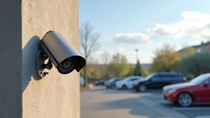 Security Camera On Building Wall Outside