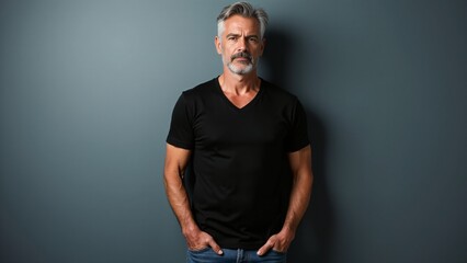 Confident Mature Man With Hands In Pockets