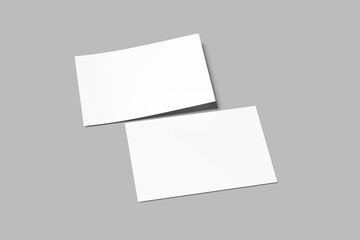 Realistic Certificate Mockups on white 3D rendering