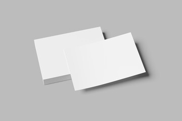 Realistic Certificate Mockups on white 3D rendering