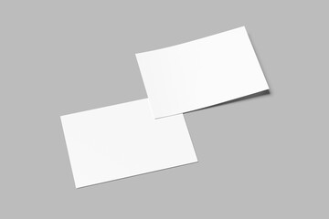 Realistic Certificate Mockups on white 3D rendering