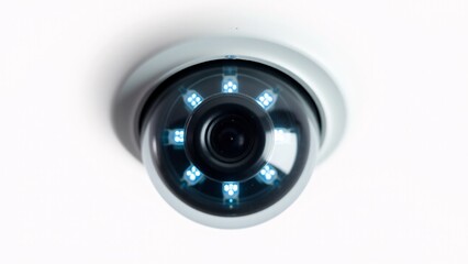 Ceiling Mounted Security Camera With Blue LEDs