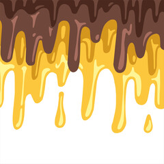 hot melt cheesy, choco cheese flat melting,Chocolate drip background, hot cocoa flow, sweet dessert vector, 
milk drop illustration, brown liquid wave, melting chocolate cartoon,