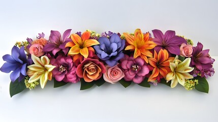 Vibrant Rainbow Floral Arrangement Centerpiece