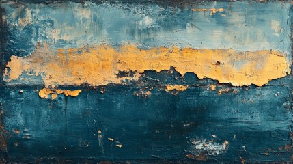 Naklejka premium An old painted wall with peeling paint and rust reflects decay and abandonment, suitable for art projects and articles about urbanization.