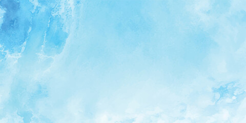 Fototapeta premium Watercolor painting in shades of light blue evoking a sense of tranquility