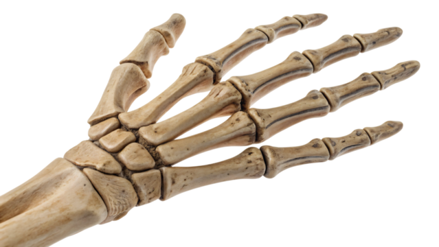 hand bones isolated on white