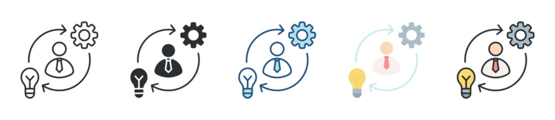 Initiative Icon Set Multiple Style Collection