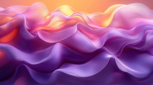 Soft Flowing Fabric Abstract in Gradient Shades of Purple and Pink