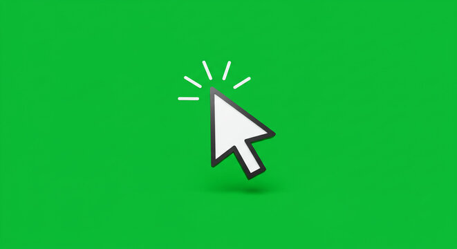 Dynamic cursor clicking action initiates modern digital interaction for online engagement and choice - Powered by Adobe
