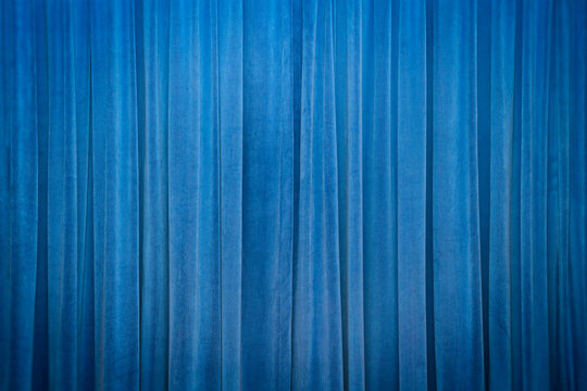 Blue Velvet Curtain Background