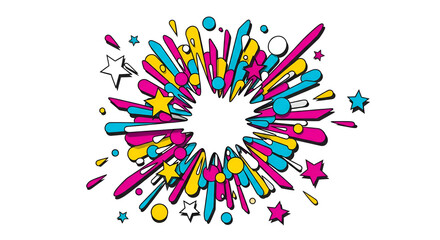 "Confetti Cannon Fired Inside a Lisa Frank Dream"