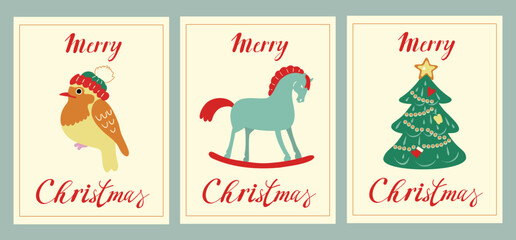Merry Christmas Flat Cards Set