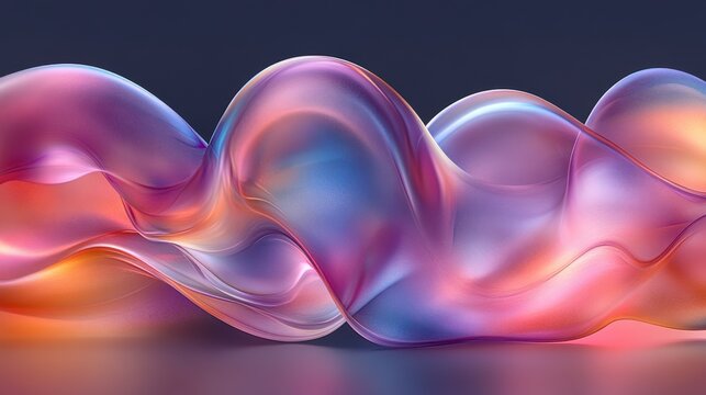Colorful Flowing Waves of Abstract Geometry in Soft Light Effects