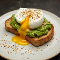 avocado toast with poached egg