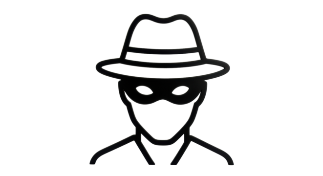 Isolated spy agent detective illustration, anonymity is important to security and privacy - Powered by Adobe
