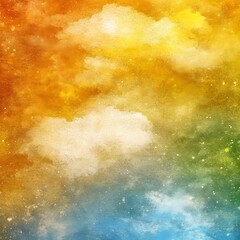 Obraz premium Abstract Watercolor Sunset Sky Background Texture