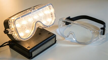 Protective gear and illuminating device for safety and visibility