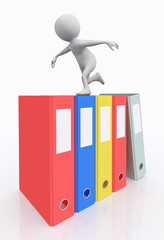 3D Figur mit Aktenordner