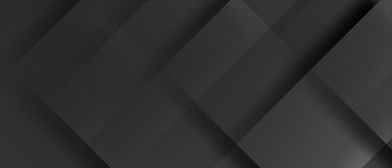 Naklejka premium black abstract square paper premium label dark design background with geometric pattern element