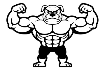 A strong, funny cartoon animal illustration of a lion and tiger character vector drawing design for sport