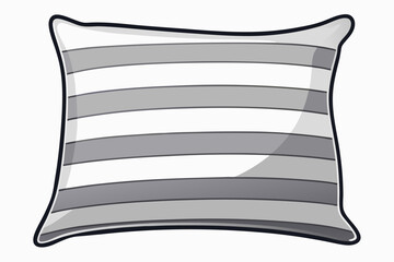 Soft fabric cushion on white background for bedroom decor and comfort