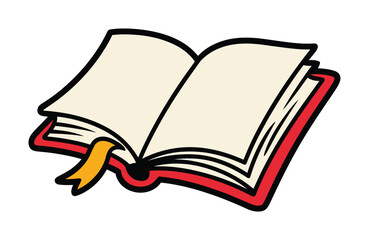 Open Book Illustration - Literature and Knowledge Symbol
