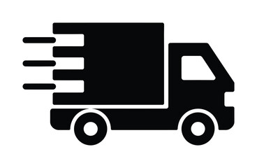Delivery Truck Silhouette - Fast Shipping and Transport Symbol