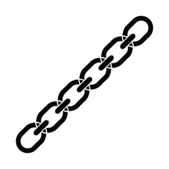Fototapeta premium Metal Chain Links Silhouette - Connection and Strength Symbol