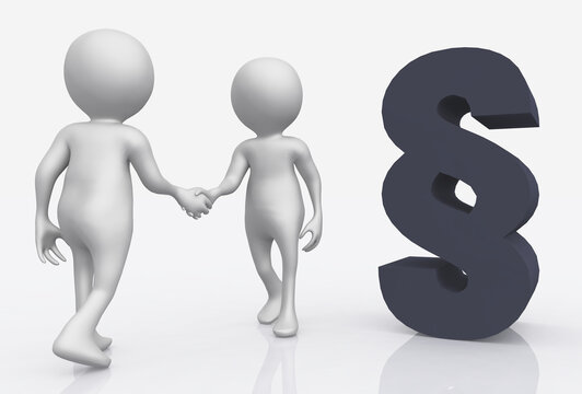 3D Figuren mit Paragraphenzeichen