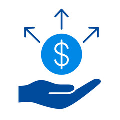 Financial Growth and Investment: A symbolic representation of financial growth and investment, a hand cradling a coin, with upward-pointing arrows indicating expansion and prosperity.