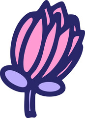 brazilian carnival thrown fake flower in bright neon color