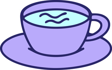 cup of traditional brazilian coffee in bright neon color