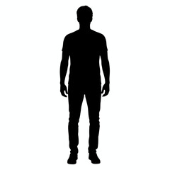 The Silhouette's Stance: A silhouette of a man stands tall and proud, presenting a bold depiction of masculinity, mystery, and potential.