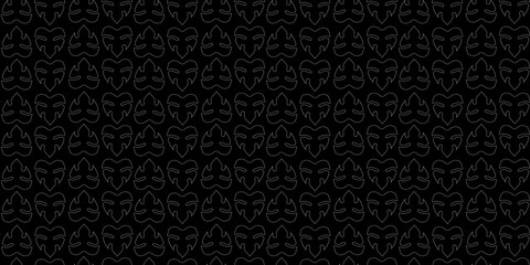 Minimalist  seamless pattern tropical leaves white on a black background. Perfect for eco design, fabric, wallpaper, natural themes, and modern decorative projects.