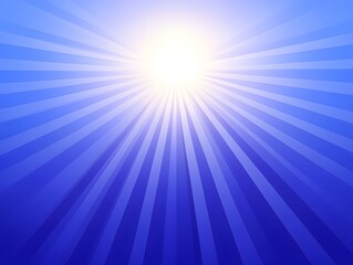 Abstract Blue Rays Sunburst Background Design